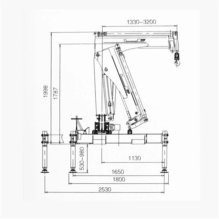 1.5 Tons Truck Mounted Knuckle Crane